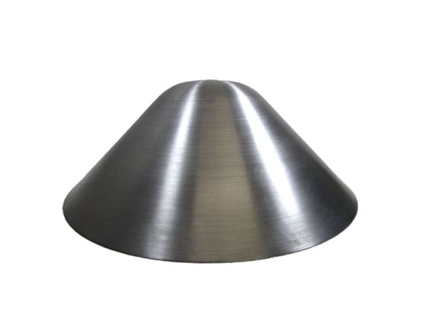 DOWN SHADE DOMED CONE 2" X 10 3/4" X 4 3/16" 13/32" C.H. 20 GA CRS