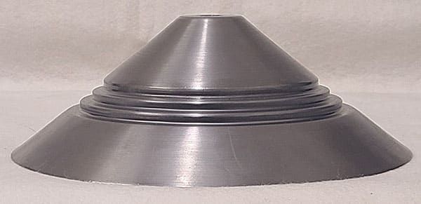 Smallest 3 Step Cone 1 3/8&ldquo; X 8 1/2&rdquo; X 3&ldquo; 20 GA CRS .406&rdquo; Center Hole